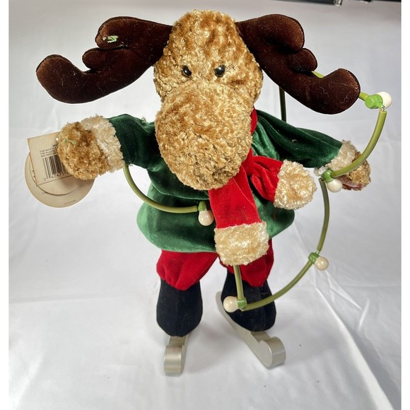 Vintage 1958 DanDee Animated Singing Ice Skates Reindeer Christmas Lights Scarf - Picture 1 of 3